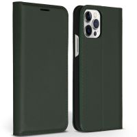 Accezz Étui de téléphone Slim Folio en cuir de qualité supérieure iPhone 12 (Pro) - Vert
