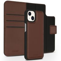 Accezz Étui de téléphone portefeuille en cuir de qualité supérieure 2 en 1 iPhone 13 Mini - Brun
