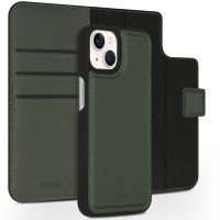 Accezz Étui de téléphone portefeuille en cuir de qualité supérieure 2 en 1 iPhone 13 - Vert