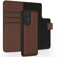 Accezz Étui de téléphone portefeuille en cuir de qualité supérieure 2 en 1 Samsung Galaxy A33 - Brun