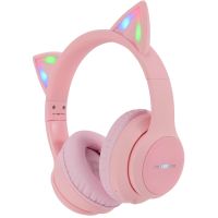 iMoshion Casque Bluetooth LED oreilles de chat pour enfants - Rose