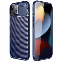 iMoshion Coque silicone Carbon iPhone 14 - Bleu