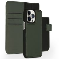 Accezz Étui de téléphone portefeuille en cuir de qualité supérieure 2 en 1 iPhone 14 Pro Max - Vert