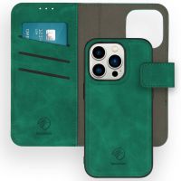 iMoshion Etui de téléphone de type portefeuille de luxe 2-en-1 amovible iPhone 14 Pro - Vert foncé