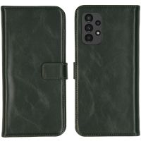 Selencia Étui de téléphone portefeuille en cuir véritable Samsung Galaxy A13 (4G) - Vert