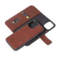 Decoded Portefeuille détachable 2 en 1 en cuir iPhone 12 (Pro) - Brun