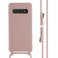 iMoshion ﻿Coque en silicone avec cordon Samsung Galaxy S10 - Sand Pink