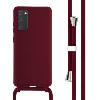 iMoshion ﻿Coque en silicone avec cordon Samsung Galaxy S20 FE - Rouge foncé