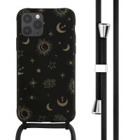 iMoshion Coque design en silicone avec cordon iPhone 11 Pro - Sky Black