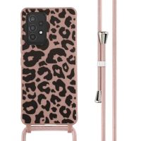 iMoshion Coque design en silicone avec cordon Samsung Galaxy A53 - Animal Pink