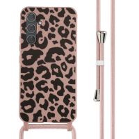 iMoshion Coque design en silicone avec cordon Samsung Galaxy A54 (5G) - Animal Pink