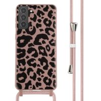 iMoshion Coque design en silicone avec cordon Samsung Galaxy S21 Plus - Animal Pink