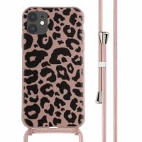 iMoshion Coque design en silicone avec cordon iPhone 11 - Animal Pink