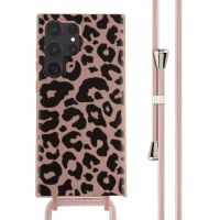 iMoshion Coque design en silicone avec cordon Samsung Galaxy S23 Ultra - Animal Pink