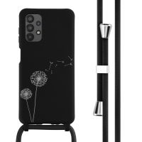 iMoshion Coque design en silicone avec cordon Samsung Galaxy A13 (4G) - Dandelion Black