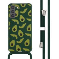 iMoshion Coque design en silicone avec cordon Samsung Galaxy S21 FE - Avocado Green