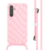 iMoshion Coque design en silicone avec cordon Samsung Galaxy A54 (5G) - Retro Pink