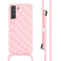 iMoshion Coque design en silicone avec cordon Samsung Galaxy S21 FE - Retro Pink