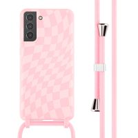 iMoshion Coque design en silicone avec cordon Samsung Galaxy S21 Plus - Retro Pink