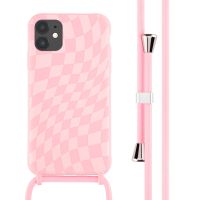 iMoshion Coque design en silicone avec cordon iPhone 11 - Retro Pink