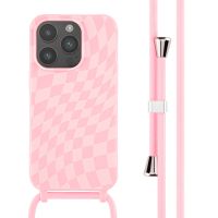 iMoshion Coque design en silicone avec cordon iPhone 14 Pro - Retro Pink