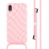 iMoshion Coque design en silicone avec cordon iPhone Xr - Retro Pink