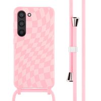 iMoshion Coque design en silicone avec cordon Samsung Galaxy S23 - Retro Pink