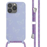 iMoshion Coque design en silicone avec cordon iPhone 13 Pro - Butterfly