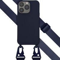 Selencia Coque silicone avec cordon amovible iPhone 13 Pro - Bleu foncé
