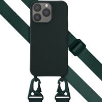 Selencia Coque silicone avec cordon amovible iPhone 13 Pro - Vert foncé