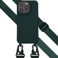 Selencia Coque silicone avec cordon amovible iPhone 14 Pro - Vert foncé