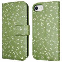 iMoshion ﻿Étui de téléphone portefeuille Design iPhone SE (2022 / 2020) / 8 / 7 / 6(s) - Green Flowers