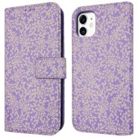 iMoshion ﻿Étui de téléphone portefeuille Design iPhone 11 - Purple White Flowers