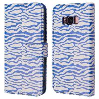 iMoshion ﻿Étui de téléphone portefeuille Design Samsung Galaxy S8 - White Blue Stripes