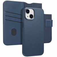 Accezz Étui de téléphone portefeuille en cuir 2-en-1 avec MagSafe iPhone 14 - Bleu foncé