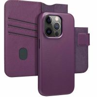 Accezz Étui de téléphone portefeuille en cuir 2-en-1 avec MagSafe iPhone 14 Pro - Violet