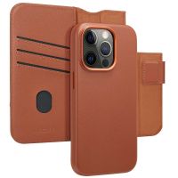 Accezz Étui de téléphone portefeuille en cuir 2-en-1 avec MagSafe iPhone 14 Pro - Brun
