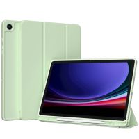 Accezz Étui de téléphone portefeuille Smart Silicone Samsung Galaxy Tab A9 Plus - Vert clair