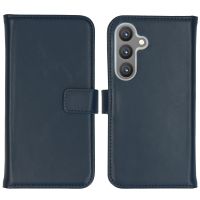 Selencia Étui de téléphone portefeuille en cuir véritable Samsung Galaxy S24 - Bleu