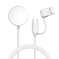 iMoshion Câble de chargement USB-C Apple Watch - 2-en-1 - 2 mètres - Blanc