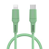 iMoshion ﻿Câble Lightning vers USB-C - Non MFi - Textile tressé - 1 mètre - Vert