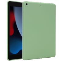 Accezz Coque Liquid Silicone iPad 9 (2021) 10.2 pouces / iPad 8 (2020) 10.2 pouces / iPad 7 (2019) 10.2 pouces - Vert clair
