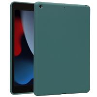 Accezz Coque Liquid Silicone iPad 9 (2021) 10.2 pouces / iPad 8 (2020) 10.2 pouces / iPad 7 (2019) 10.2 pouces - Vert foncé