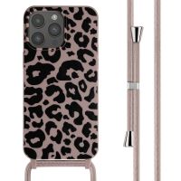 iMoshion Coque design en silicone avec cordon iPhone 15 Pro Max - Animal Pink
