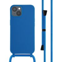 iMoshion ﻿Coque en silicone avec cordon iPhone 13 - Bleu