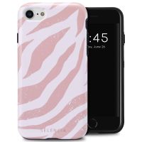 Selencia Coque arrière Vivid iPhone SE (2022 / 2020) / 8 / 7 / 6(s) - Colorful Zebra Old Pink