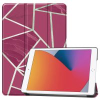 iMoshion Coque tablette Design iPad 7 (2019) / iPad 8 (2020) / iPad 9 (2021) 10.2 inch - Bordeaux Graphic