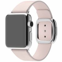 Apple Leather Band Modern Buckle Apple Watch Series 1-9 / SE - 38/40/41 mm - Taille M - Blush