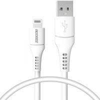 Accezz Câble Lightning vers USB iPhone 13 Pro Max - Certifié MFi - 0,2 mètres - Blanc