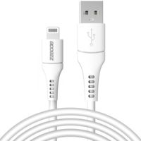 Accezz Câble Lightning vers USB iPhone 12 Pro - Certifié MFi - 2 mètre - Blanc